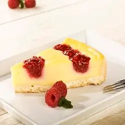Monchoutaart met frambozen